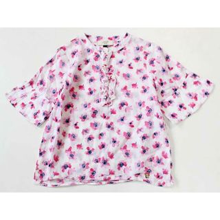 ☆アルマーニ ジュニア/Armani Junior☆98cm 半袖ブラウス ピンク×白 【中古】子供服 キッズ kids 女の子 春夏 712032 tops