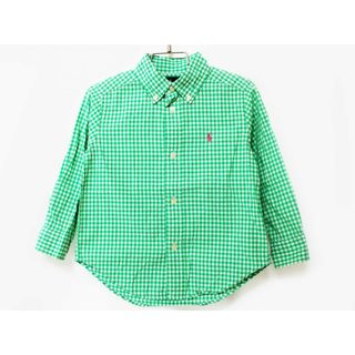 ラルフローレン(Ralph Lauren)の[ラルフローレン/Ralph Lauren]100cm 長袖シャツ グリーン×白【中古】子供服 キッズ kids 男の子 春 tops 503042(シャツ/カットソー)