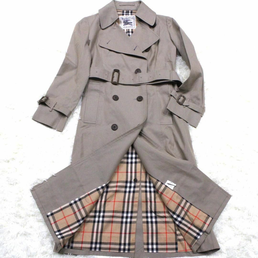 BURBERRY(バーバリー)の美品　バーバリーズ　トレンチコート　ベージュ　ノバチェック　マキシ　ベージュ レディースのジャケット/アウター(トレンチコート)の商品写真