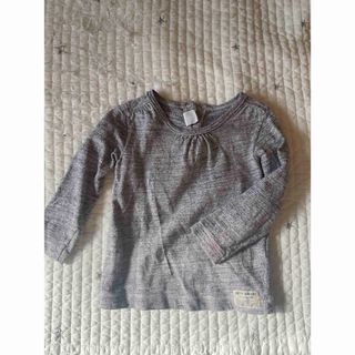 プチバトー(PETIT BATEAU)のプチバトー petit-bateau トップス 長袖 グレー 保育園(Tシャツ/カットソー)