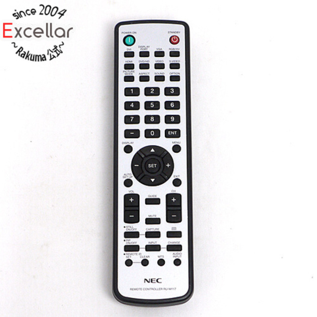NEC(エヌイーシー)のNEC モニター用リモコン RU-M117 スマホ/家電/カメラのテレビ/映像機器(その他)の商品写真