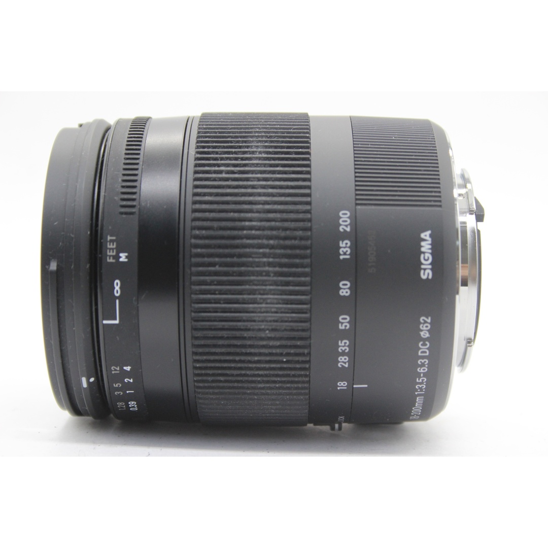 【美品 返品保証】 【元箱付き】シグマ Sigma 18-200mm F3.5-6.3 DC 前後キャップ付き レンズ  s7675 スマホ/家電/カメラのカメラ(レンズ(ズーム))の商品写真