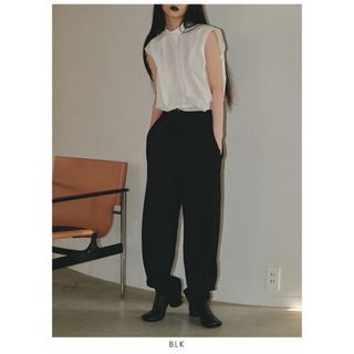 トゥデイフル(TODAYFUL)のTODAYFUL Easy Rib Knit Pants ブラック 38(カジュアルパンツ)