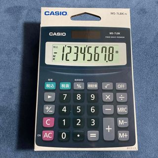 カシオ(CASIO)のCASIO 電卓 MS-7LBK-N(オフィス用品一般)