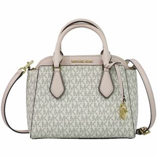 マイケルコース(Michael Kors)の本物 マイケルコース MICHAEL KORS ダリア MK シグネチャー 2WAY ショルダーバッグ ハンドバッグ ポシェット PVC アイボリー バッグ 中古(ショルダーバッグ)