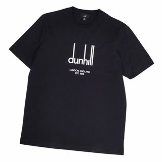 ダンヒル(Dunhill)の美品 ダンヒル Dunhill Ｔシャツ カットソー 半袖 ショートスリーブ ロゴ トップス メンズ M ブラック(Tシャツ/カットソー(半袖/袖なし))