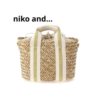 ニコアンド(niko and...)の美品　niko and ニコアンド　テープ2WAYカゴBAG(かごバッグ/ストローバッグ)