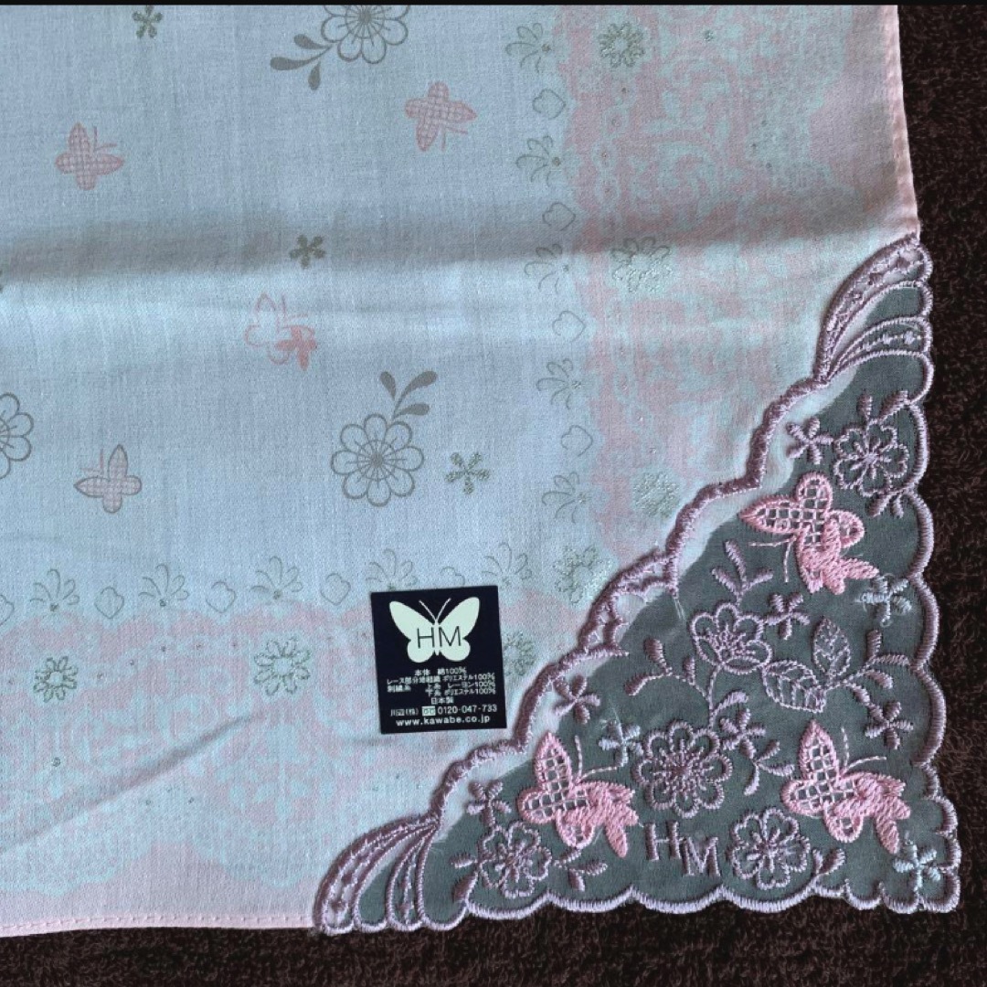 HANAE MORI(ハナエモリ)のハナエモリHM大判ハンカチ　プチスカーフ　50×52cm レディースのファッション小物(ハンカチ)の商品写真