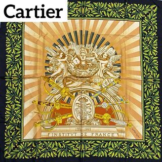 カルティエ(Cartier)の限定品 ★Cartier★ スカーフ 大判 剣 ミネルヴァ シルク ブラック(バンダナ/スカーフ)