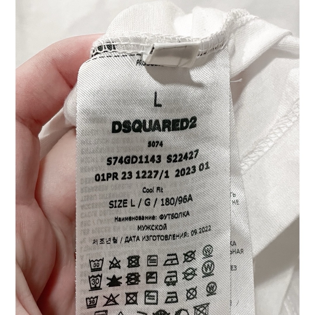 DSQUARED2(ディースクエアード)の【DSQUARED2】 ロンT ラビットプリント ホワイト  メンズのトップス(Tシャツ/カットソー(七分/長袖))の商品写真