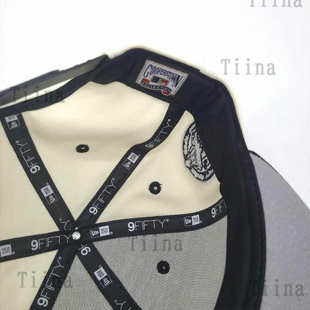 NEW ERA(ニューエラー)の逆ロゴ 白 黒 9FIFTY ジャース ニューエラ キャップ クリーム 限定 メンズの帽子(キャップ)の商品写真
