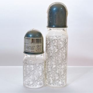 クリスチャンディオール(Christian Dior)の【レア新品】BABY DIOR ベビーディオール 哺乳瓶 シルバー　2個セット(哺乳ビン)