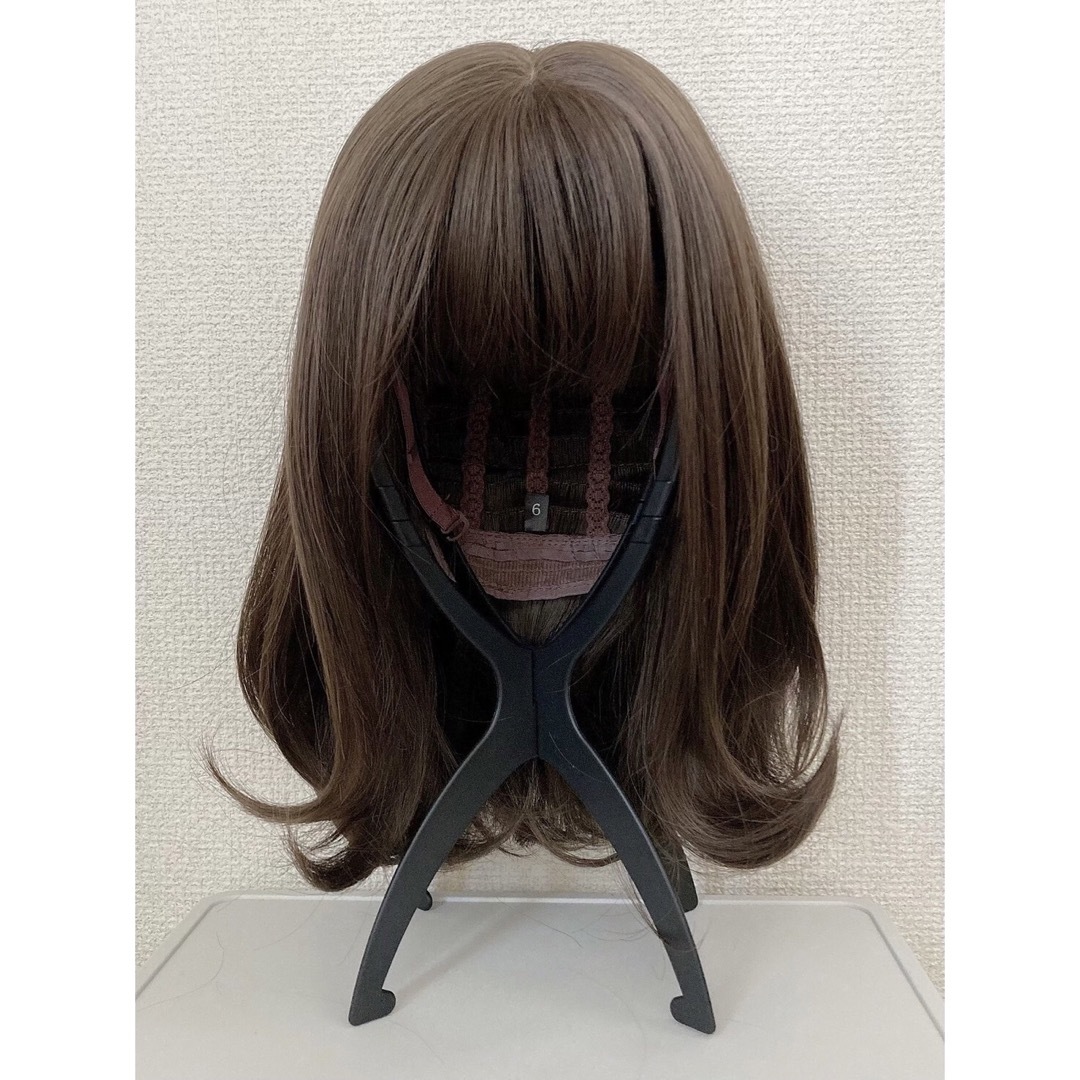 フルウィッグ　ミディアム　ウィッグ　ブラウン　耐熱　wig レディースのウィッグ/エクステ(ショートカール)の商品写真