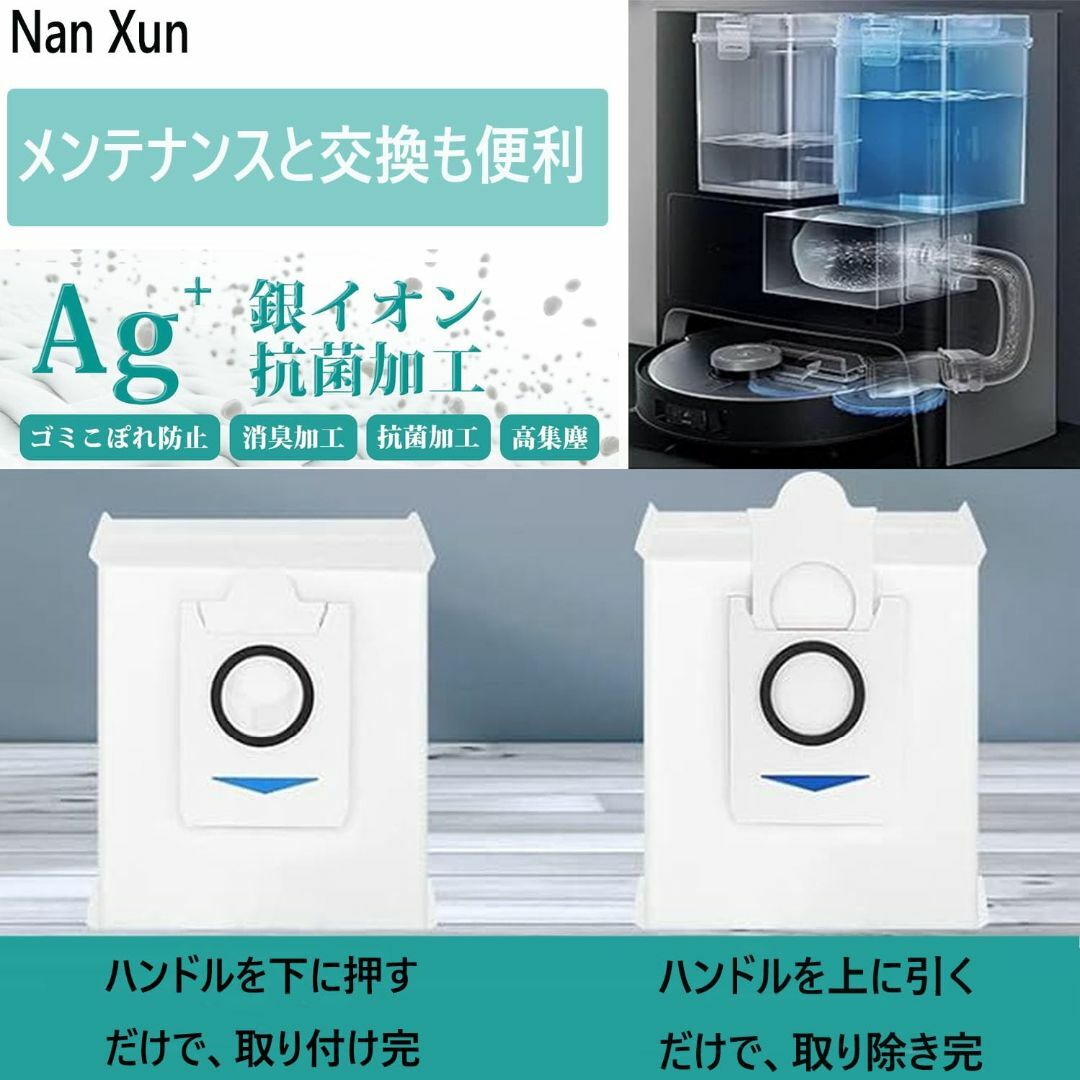 【色: 2枚セット】【NanXun】エコバックス 紙パック 交換用エコダストボッ スマホ/家電/カメラの生活家電(その他)の商品写真