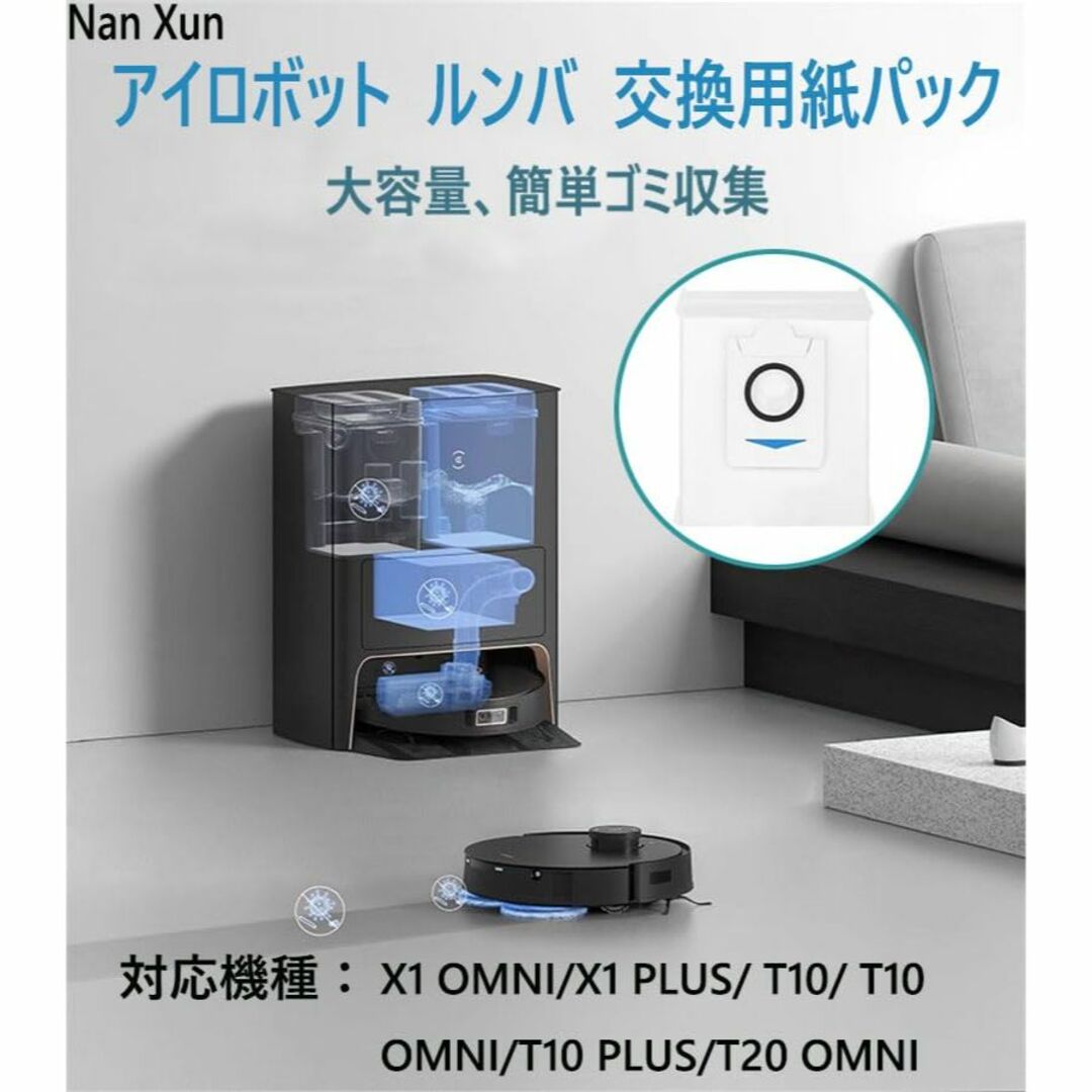 【色: 2枚セット】【NanXun】エコバックス 紙パック 交換用エコダストボッ スマホ/家電/カメラの生活家電(その他)の商品写真