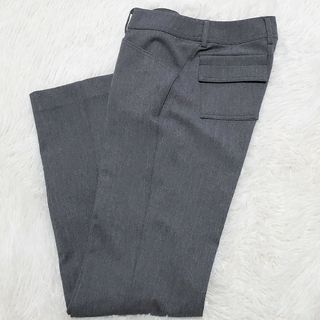 トゥルードゥー(TRUDEA)の美品 レディース ボトムス おしゃれ スラックス フレアパンツ グレー Mサイズ(その他)