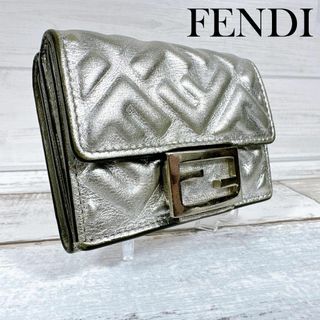 フェンディ(FENDI)のFENDI フェンディ バゲット マイクロ コンパクト ウォレット 三つ折り財布(財布)