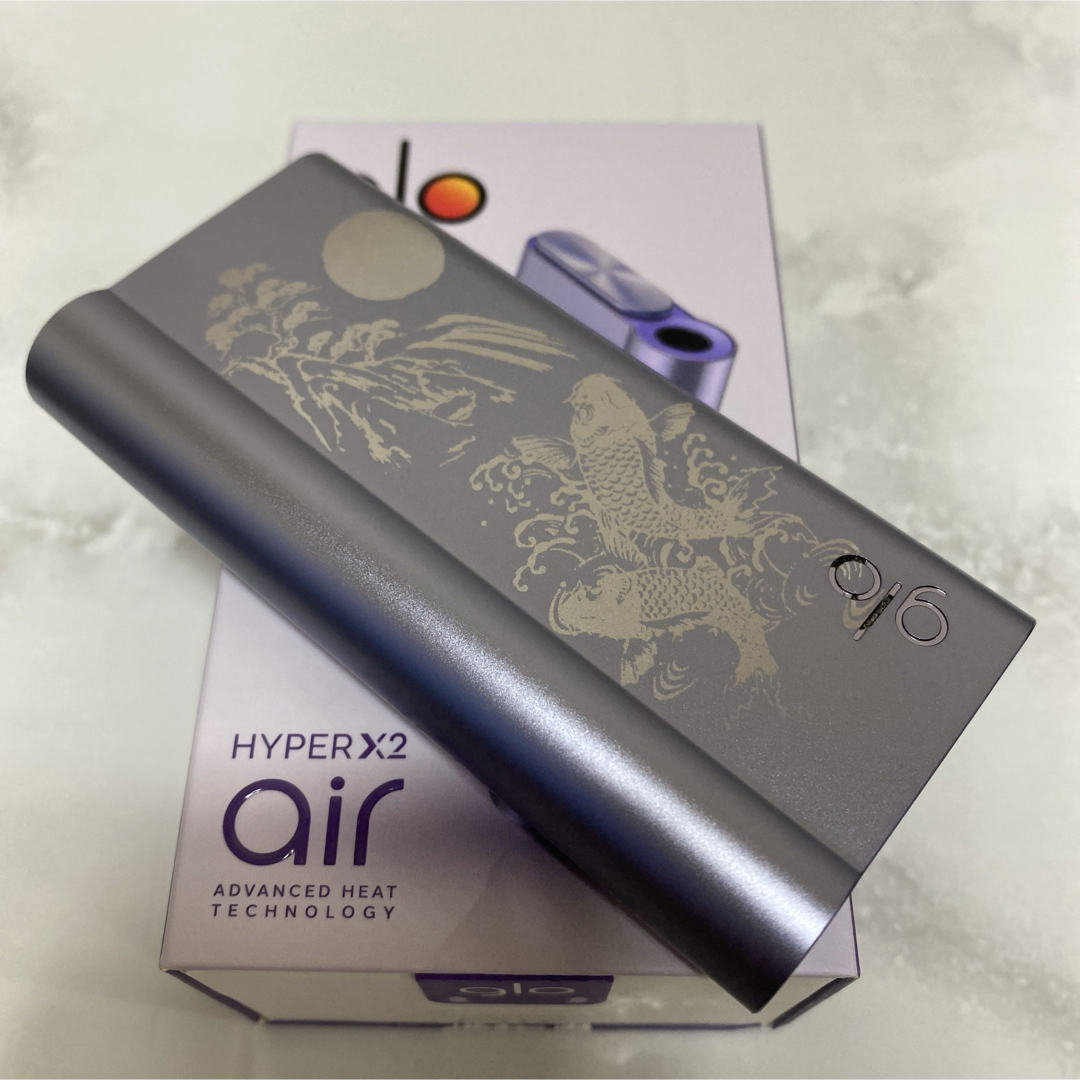 glo(グロー)の鯉 滝登り加工 glo hyper air グローハイパーエアー 本体 パープル メンズのファッション小物(タバコグッズ)の商品写真