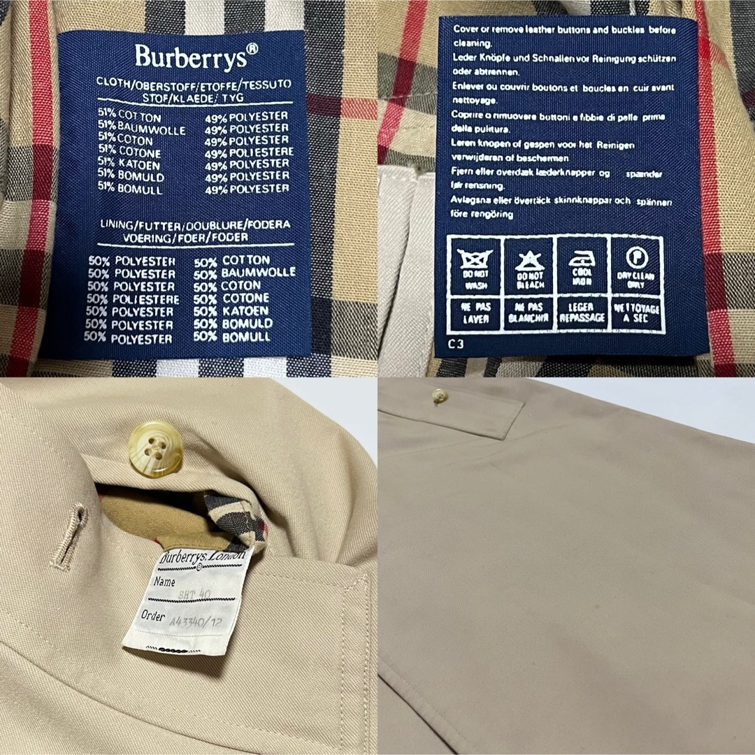 BURBERRY(バーバリー)のBurberrys バーバリー ステンカラーコート ロング ノバチェック 英国製 メンズのジャケット/アウター(ステンカラーコート)の商品写真