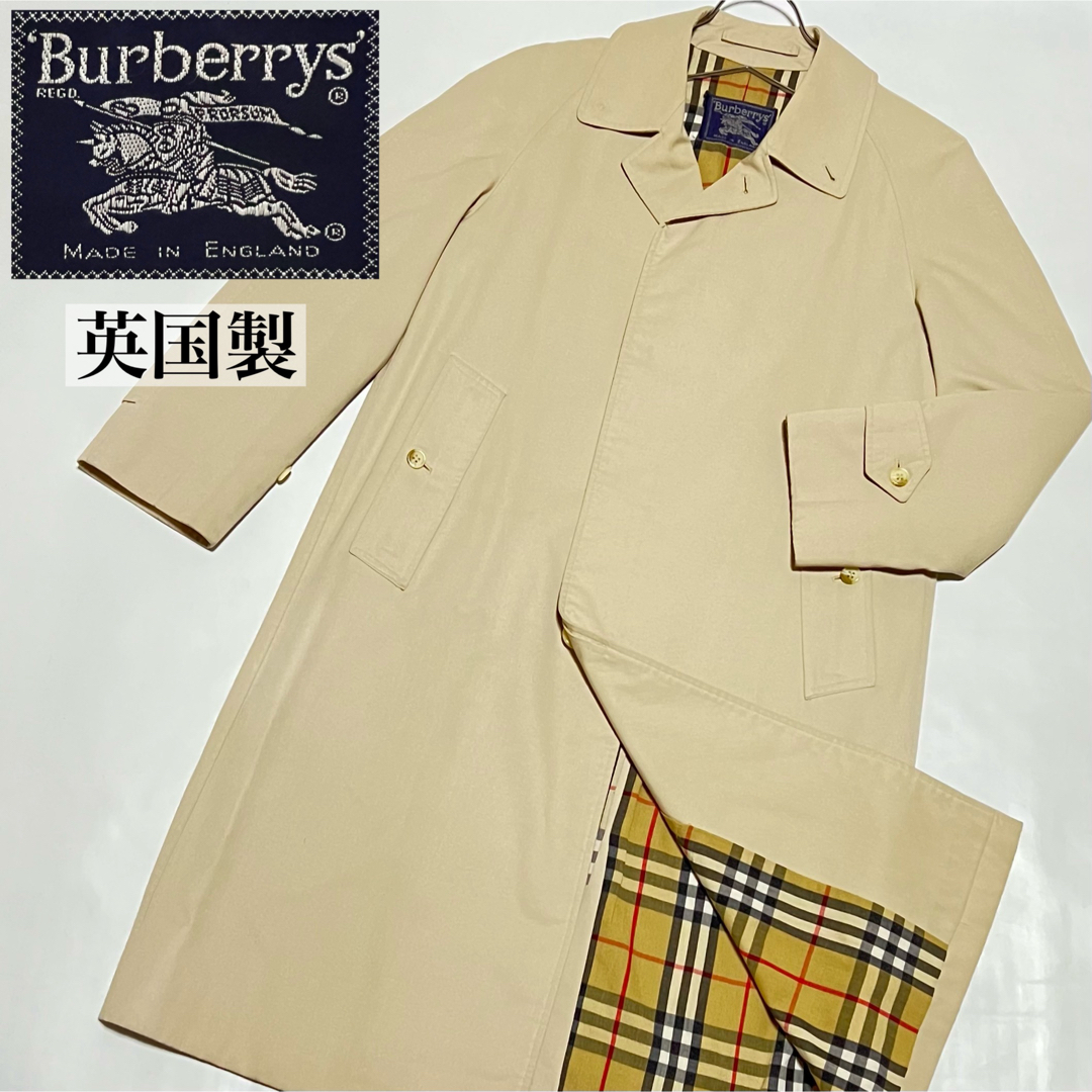 BURBERRY(バーバリー)のBurberrys バーバリー ステンカラーコート ロング ノバチェック 英国製 メンズのジャケット/アウター(ステンカラーコート)の商品写真