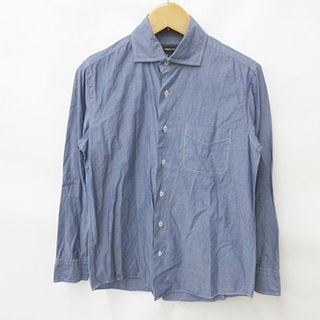 タカキュー(TAKA-Q)のタカキューMALE＆CO シャツ カジュアルシャツ 長袖 別布 青 紺 白 L(シャツ)