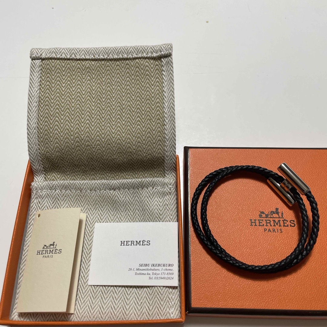 Hermes(エルメス)のトゥルニス メッシュ レザー　ブラック レディースのアクセサリー(ブレスレット/バングル)の商品写真