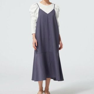 ジーユー(GU)のGU　バックリボンキャミソールワンピース　3XL+EC(丈短め110cm～119(ロングワンピース/マキシワンピース)