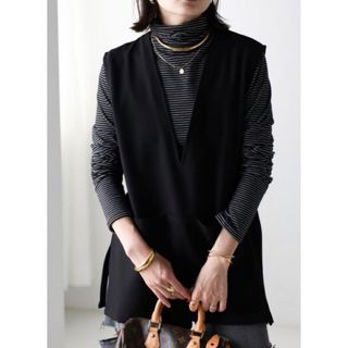 ボンジュールサガン(BONJOUR SAGAN)の【新品】(BG)BONJOUR SAGAN フロントポケットベスト(ベスト/ジレ)