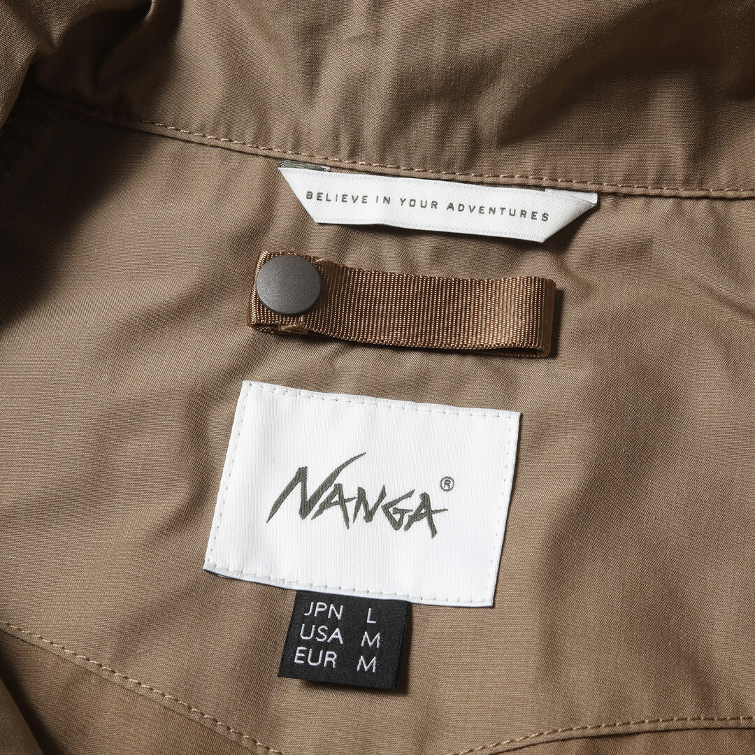 NANGA(ナンガ)の新品 NANGA ナンガ ジャケット サイズ:L タキビ マウンテンパーカー TAKIBI MOUNTAIN PARKA NW2241-1D213 ベージュ アウター ブルゾン コート 上着【メンズ】 メンズのジャケット/アウター(マウンテンパーカー)の商品写真