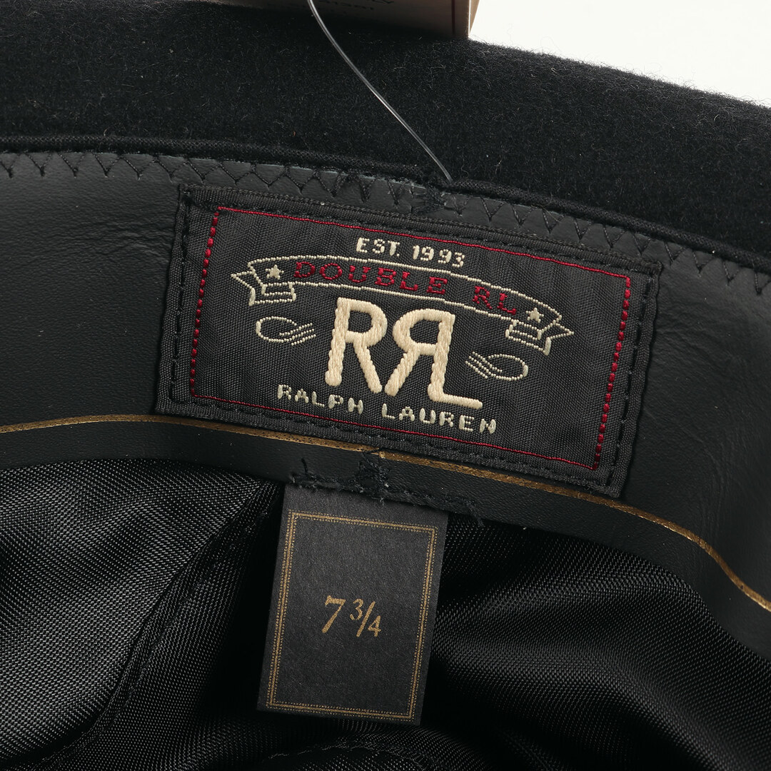 RRL(ダブルアールエル)の新品 RRL ダブルアールエル ハット サイズ:7 3/4 ウール 中折れハット イタリア製 フェドラハット ブラック 黒 イタリア製 ラルフローレン ブランド 帽子【メンズ】 メンズの帽子(ハット)の商品写真