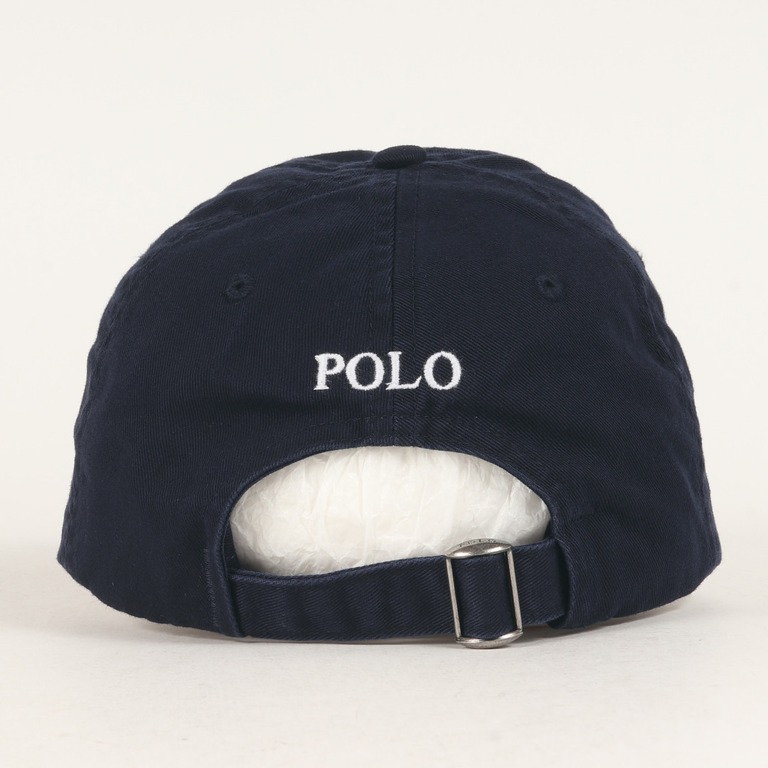 POLO RALPH LAUREN(ポロラルフローレン)の美品 POLO Ralph Lauren ポロ ラルフローレン キャップ サイズ:ONE SIZE 2018年モデル ワンポイント刺繍 ツイル 6パネルキャップ ネイビー 紺 ワンウォッシュ加工 ブランド 帽子【メンズ】【中古】 メンズの帽子(キャップ)の商品写真