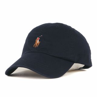 ポロラルフローレン(POLO RALPH LAUREN)の美品 POLO Ralph Lauren ポロ ラルフローレン キャップ サイズ:ONE SIZE 2018年モデル ワンポイント刺繍 ツイル 6パネルキャップ ネイビー 紺 ワンウォッシュ加工 ブランド 帽子【メンズ】【中古】(キャップ)