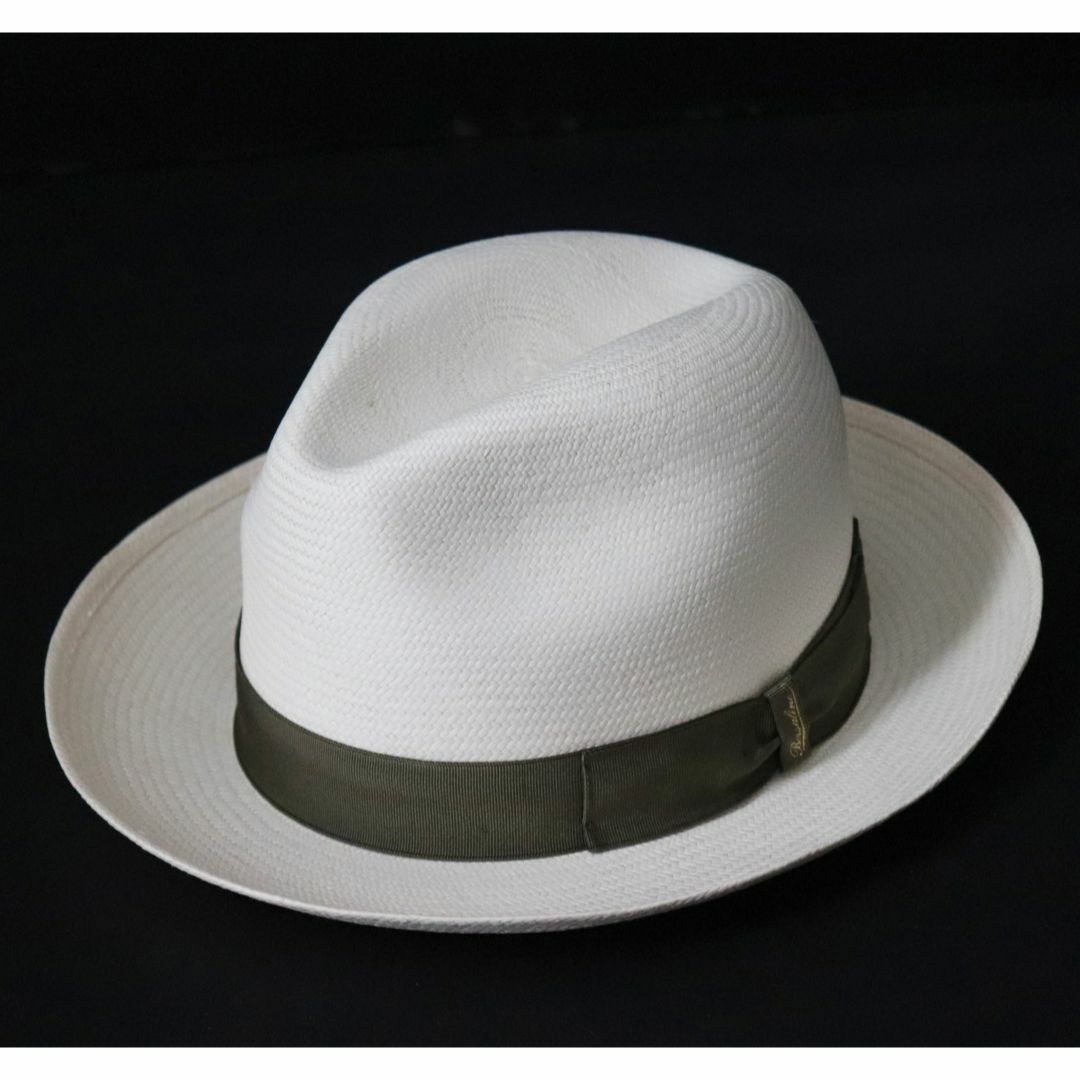 Borsalino(ボルサリーノ)の新品【ボルサリーノ 】高級ファイン パナマハット 麦わら帽子 白 58 メンズの帽子(ハット)の商品写真