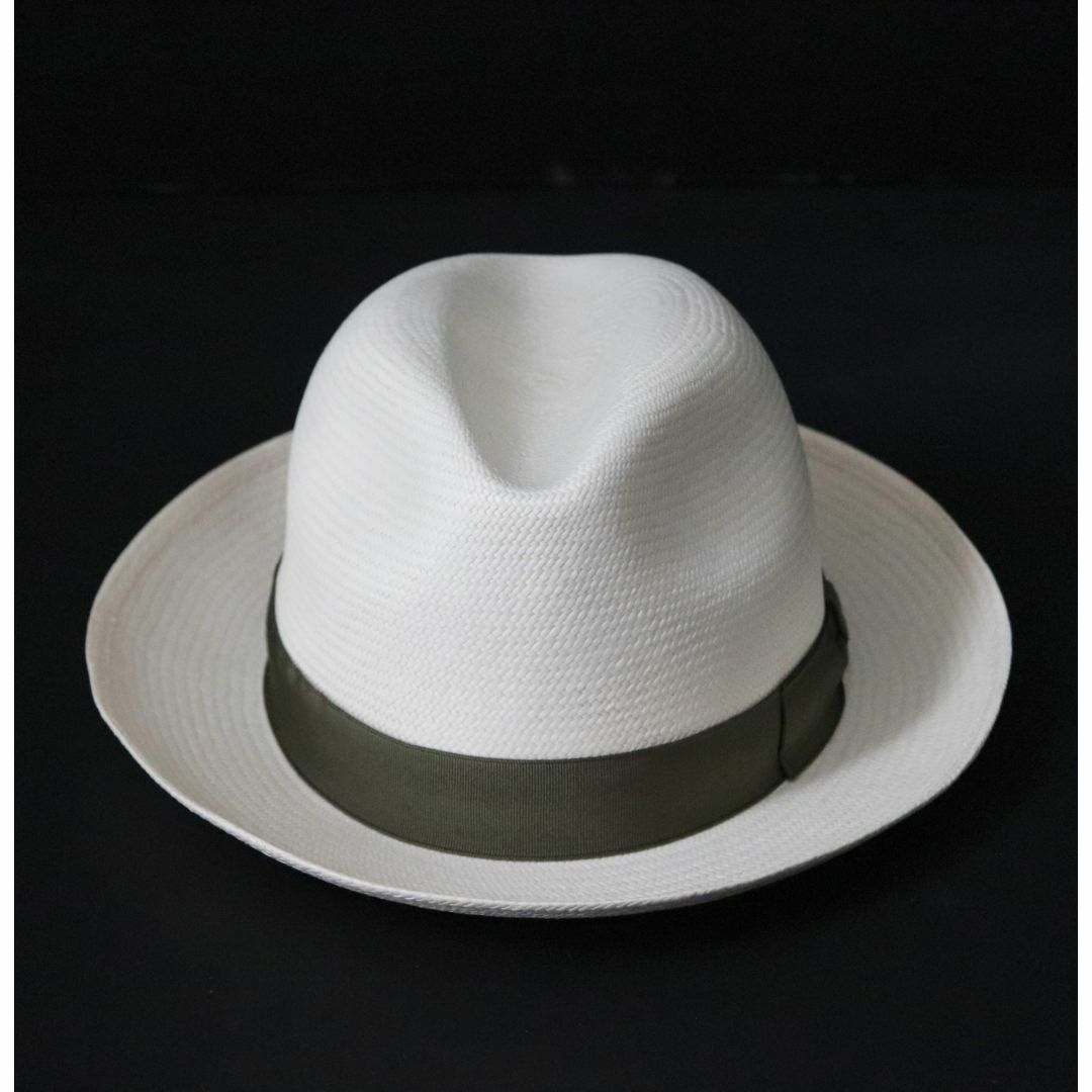 Borsalino(ボルサリーノ)の新品【ボルサリーノ 】高級ファイン パナマハット 麦わら帽子 白 58 メンズの帽子(ハット)の商品写真