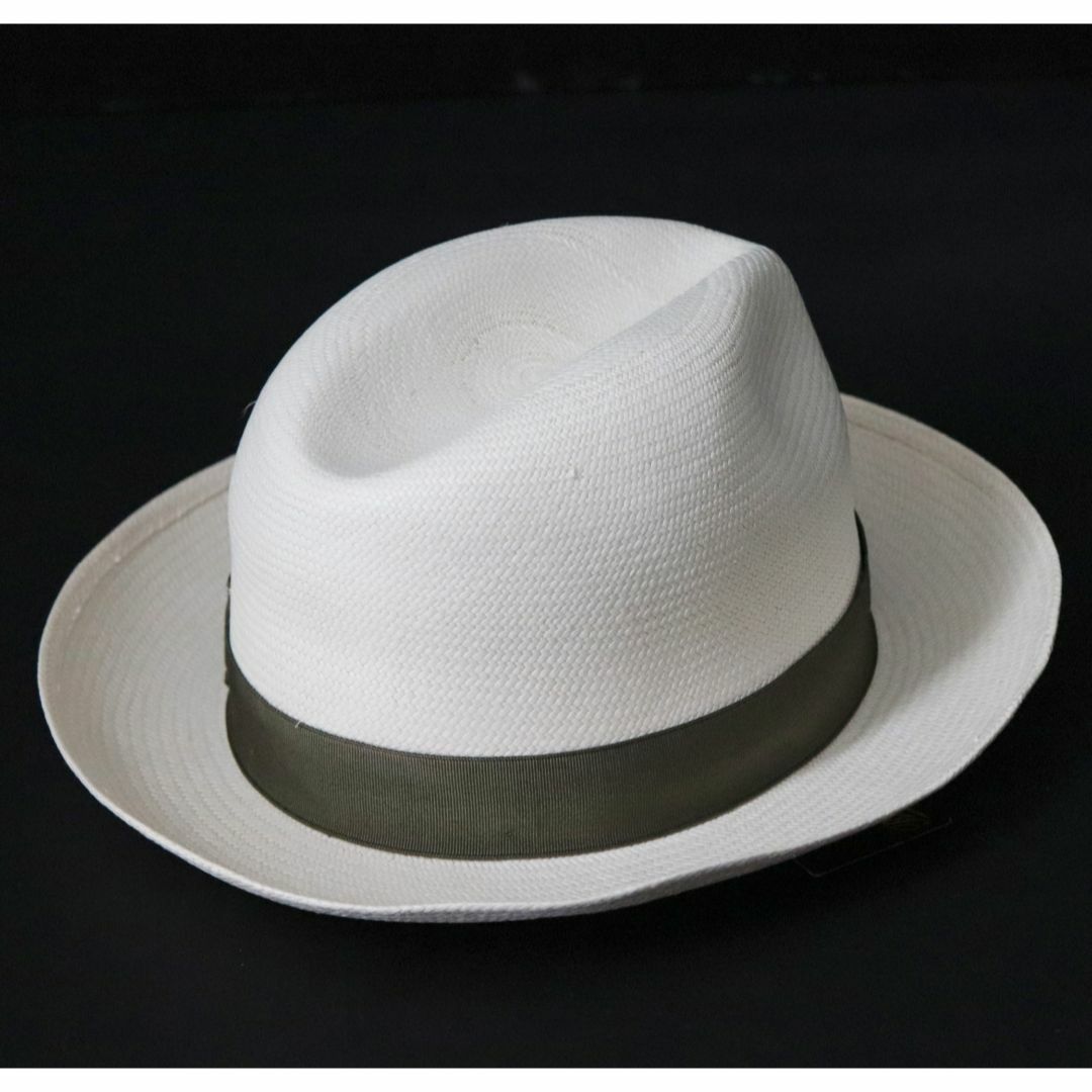 Borsalino(ボルサリーノ)の新品【ボルサリーノ 】高級ファイン パナマハット 麦わら帽子 白 58 メンズの帽子(ハット)の商品写真