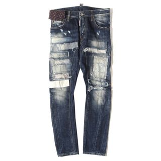 DSQUARED2 - DSQUARED2 ディースクエアード パンツ サイズ:42 ヴィンテージ リペア加工 バイカー デニムパンツ Tidy Biker Jean S71LA0814 テイディ インディゴ イタリア製 ボトムス ジーンズ ジーパン【メンズ】【中古】