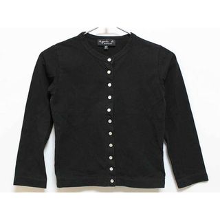 ‡アニエスb/アニエスベー/agnes b. ENFANT‡125cm(8ans) カーディガン 黒【中古】子供服 キッズ kids 女の子 春秋 tops 103042