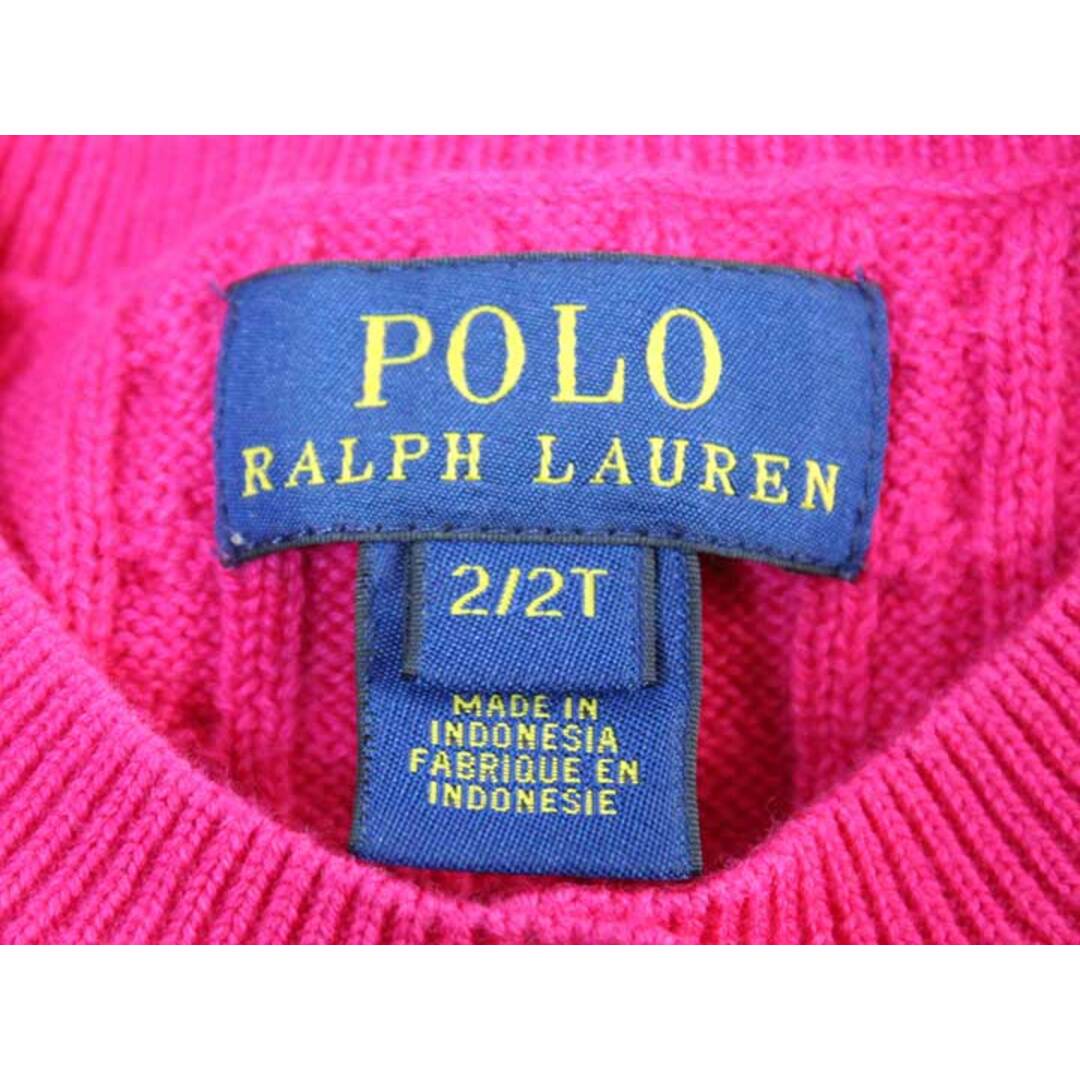 Ralph Lauren(ラルフローレン)の【値下げ!】《ラルフローレン/Ralph Lauren》95cm 長袖カーディガン ピンク【中古】子供服 キッズ kids 女の子 春秋 702032 tops キッズ/ベビー/マタニティのキッズ服女の子用(90cm~)(カーディガン)の商品写真