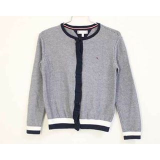 TOMMY HILFIGER - 〓トミーヒルフィガー/TOMMY HILFIGER〓122cm  カーディガン 紺×白 【中古】子供服 キッズ kids 女の子 春秋 tops 103042