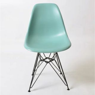 イームズ(EAMES)のシェルチェア イームズ リプロダクト スチールブラック脚 マリンブルー(ダイニングチェア)