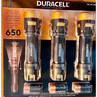 3本(電池付）AONELAS Duracell DUREBEAM UL TRA(ライト/ランタン)