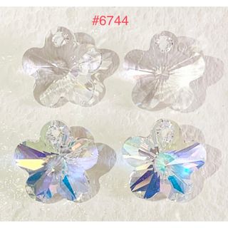 スワロフスキー(SWAROVSKI)のスワロ#6744♡Flower Pendant♡クリスタル・クリスタルABセット(各種パーツ)