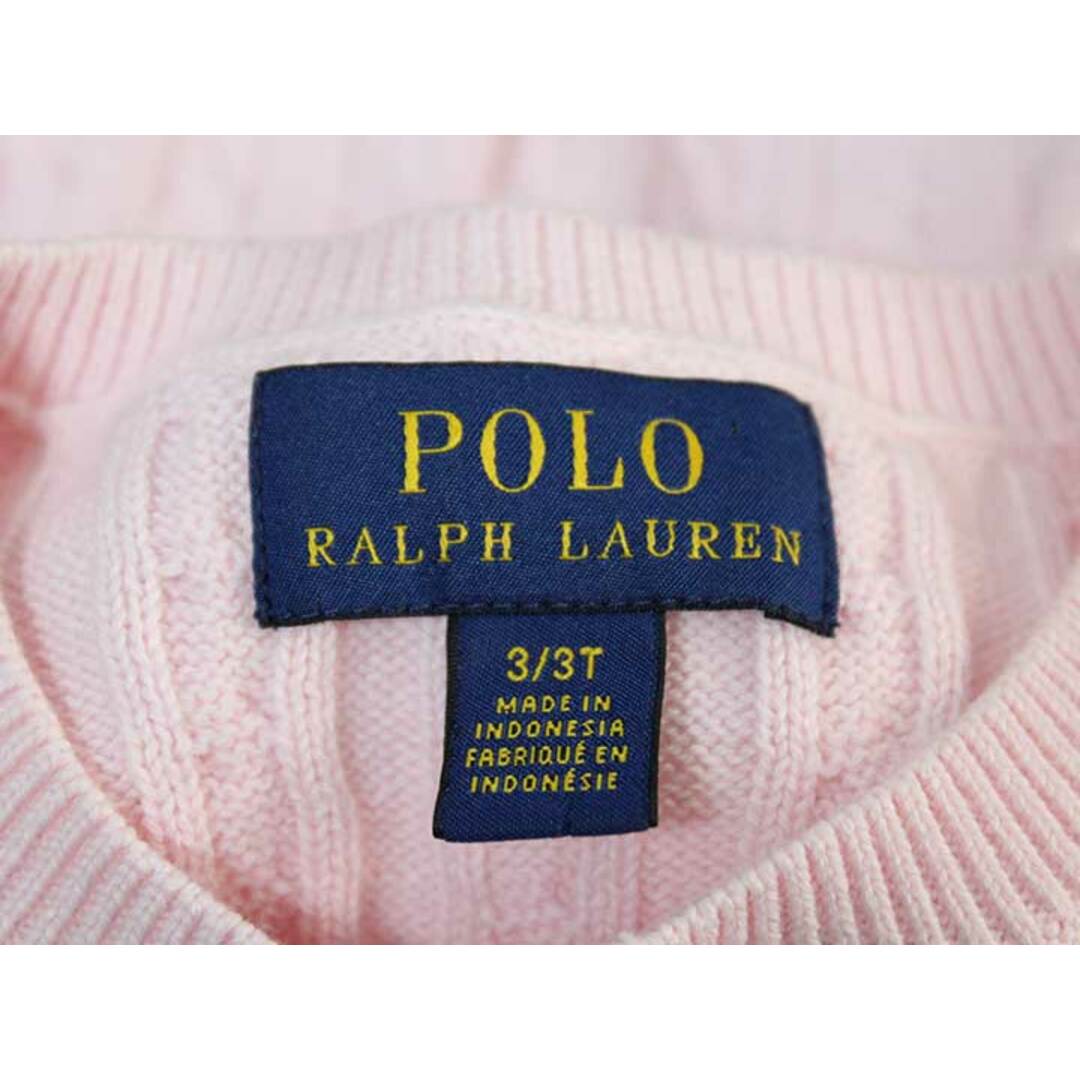 Ralph Lauren(ラルフローレン)の《ラルフローレン/Ralph Lauren》100cm 長袖カーディガン ピンク【中古】子供服 キッズ kids 女の子 春 702032 tops キッズ/ベビー/マタニティのキッズ服女の子用(90cm~)(カーディガン)の商品写真