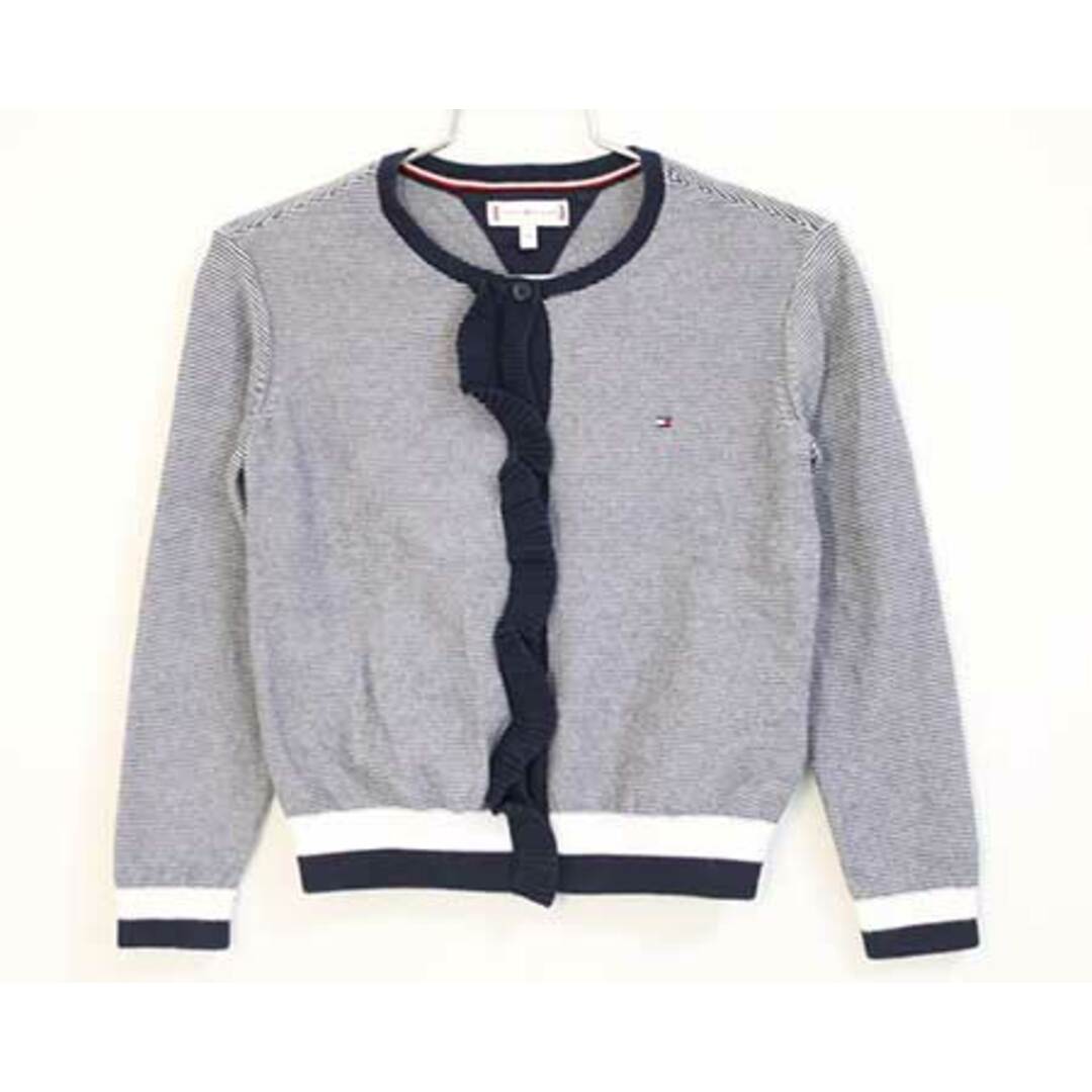 TOMMY HILFIGER(トミーヒルフィガー)の〓トミーヒルフィガー/TOMMY HILFIGER〓104cm  カーディガン 紺×白 【中古】子供服 キッズ kids 女の子 春秋 tops 103042 キッズ/ベビー/マタニティのキッズ服女の子用(90cm~)(カーディガン)の商品写真