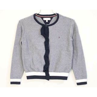 トミーヒルフィガー(TOMMY HILFIGER)の〓トミーヒルフィガー/TOMMY HILFIGER〓104cm  カーディガン 紺×白 【中古】子供服 キッズ kids 女の子 春秋 tops 103042(カーディガン)