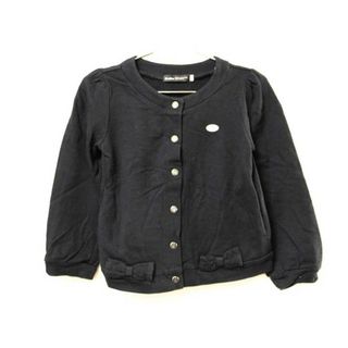 【値下げ!】《ベベ/BeBe》110cm スウェットブルゾン 黒【中古】子供服 キッズ kids 女の子 春秋 703032 otr(カーディガン)