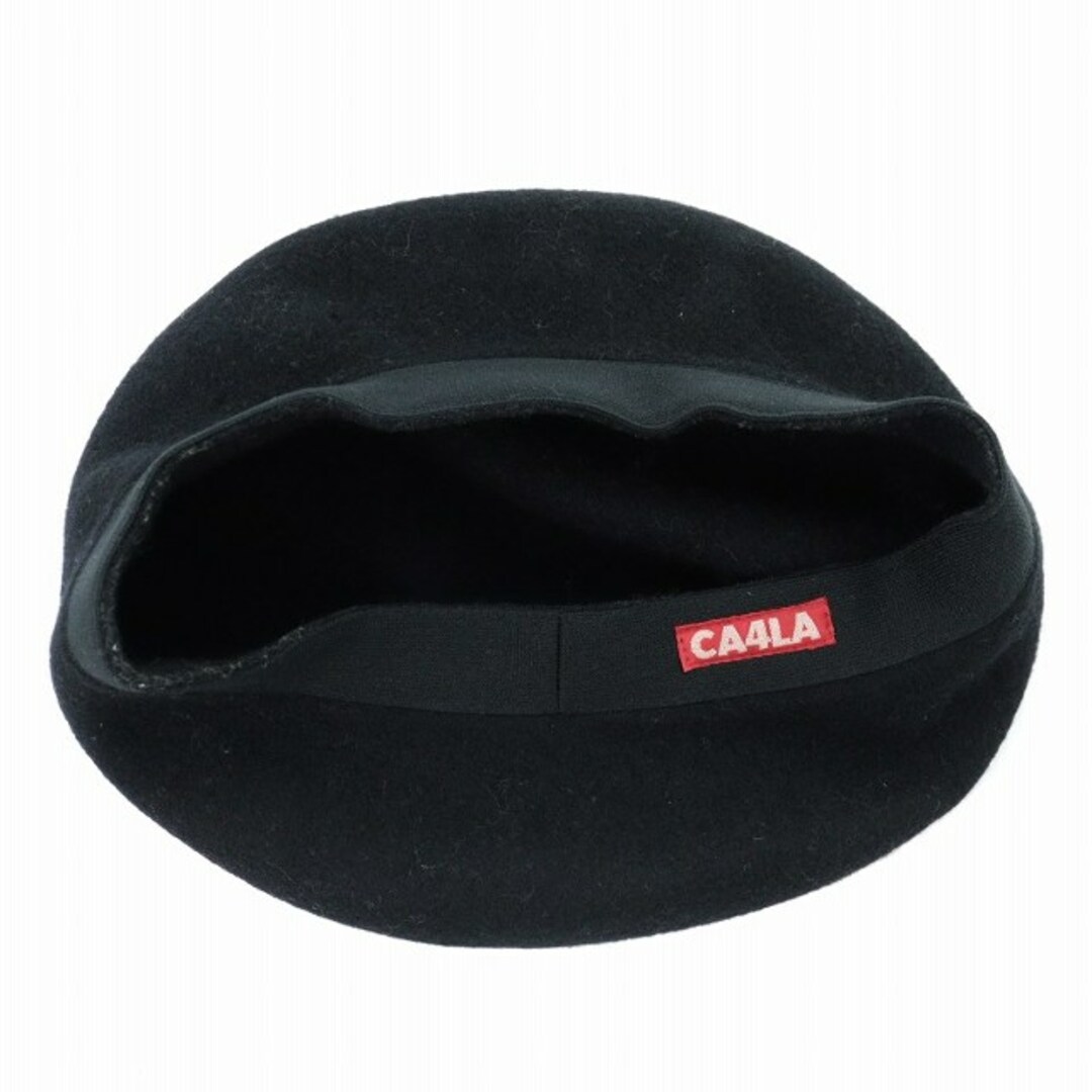CA4LA(カシラ)のカシラ CA4LA ベレー帽 帽子 フェルト 黒 ブラック /SI32 レディースの帽子(ハンチング/ベレー帽)の商品写真