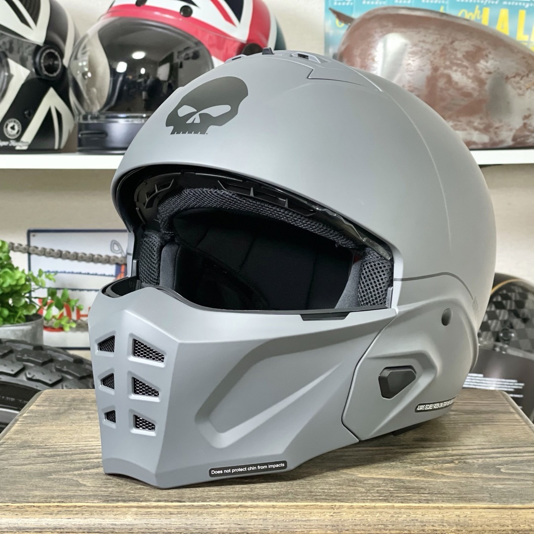 Harley Davidson(ハーレーダビッドソン)の☆Harley-Davidson システムヘルメット マットグレー/XXL  自動車/バイクのバイク(ヘルメット/シールド)の商品写真