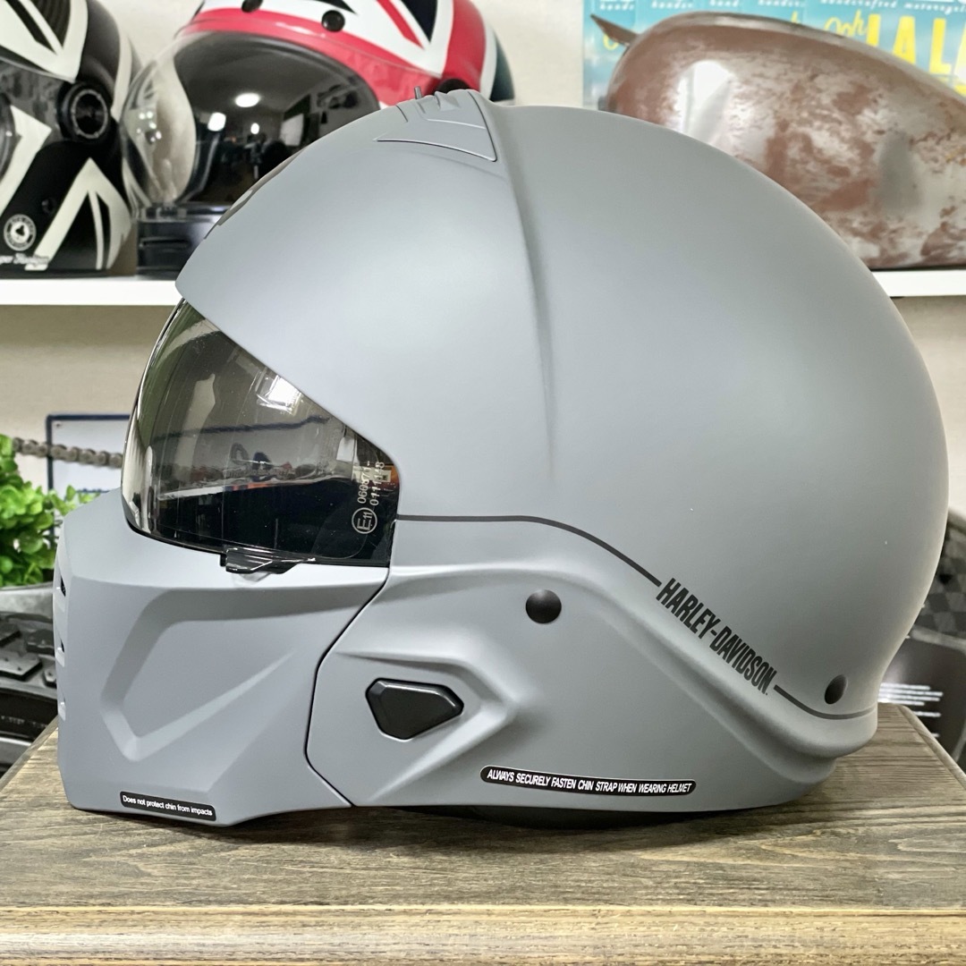 Harley Davidson(ハーレーダビッドソン)の☆Harley-Davidson システムヘルメット マットグレー/XXL  自動車/バイクのバイク(ヘルメット/シールド)の商品写真