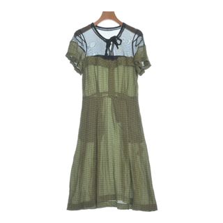 トーガ(TOGA)のTOGA トーガ ワンピース 1(S位) 黒x黄(ペイズリー) 【古着】【中古】(ひざ丈ワンピース)